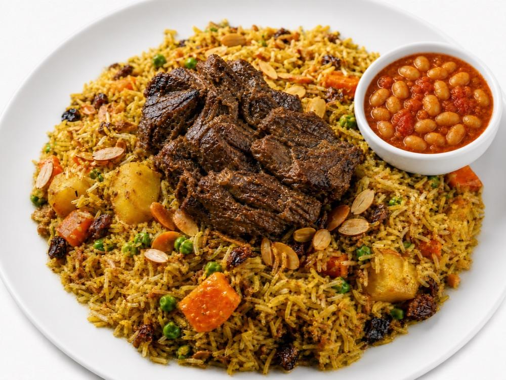 Lam neck met Biryani (Fasulia)